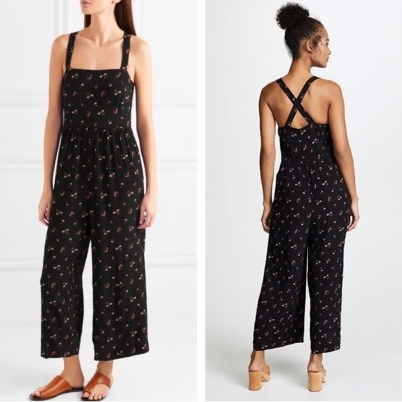 Madewell Smocked floral Printed Jumpsuit - Picture 2 of 10